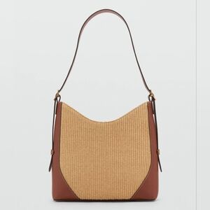 MANGO Ruffia Shoulder Bag